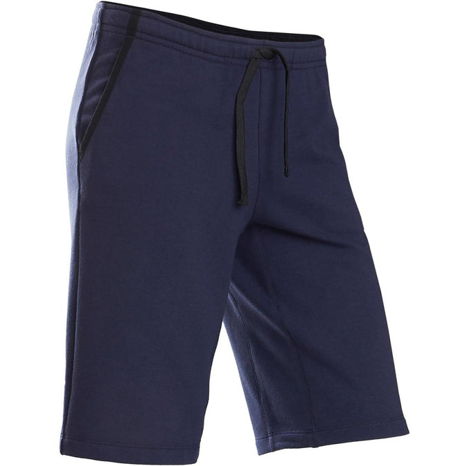 





Boys' Breathable Cotton Gym Shorts 500 - Navy Blue, photo 1 of 5