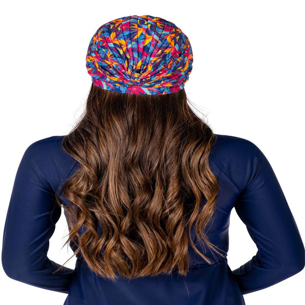 COEGA Ladies Head Turban-Navy Teal Tropical | Decathlon KSA