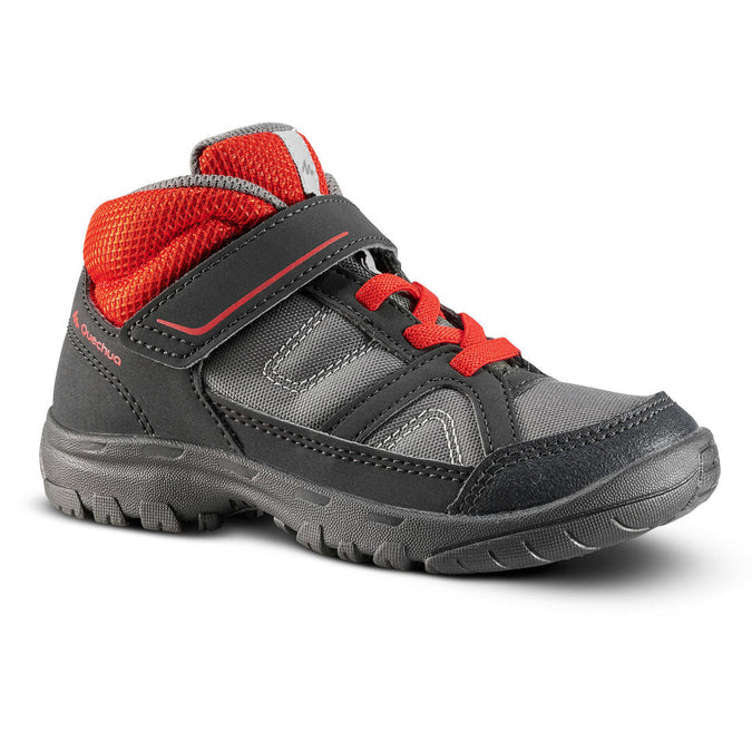 





Kids High Top Hiking Shoes MH 100 MID KID 24 TO 34 - Grey/Red, photo 1 of 6