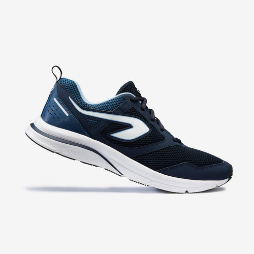 Men's Running Shoes - 100 Grey - Zinc grey, Snow white - Kalenji - Decathlon