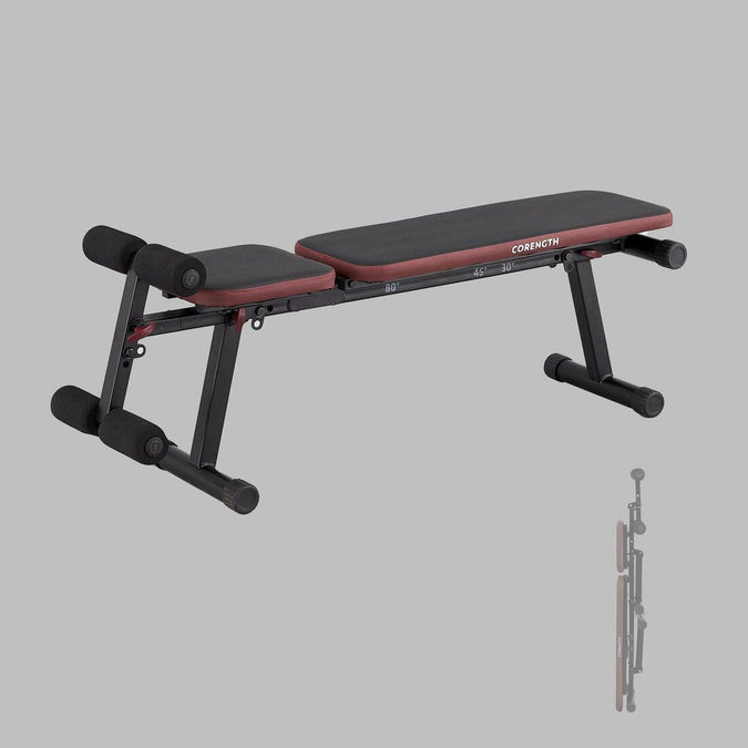 





Robust and compact fold-down incline weight bench with leg bar, photo 1 of 13