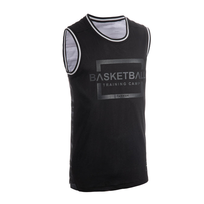 Men Basketball Jersey Reversible T500R Grey Black